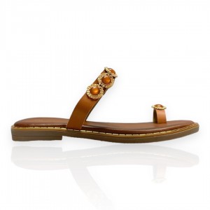 ΓΥΝΑΙΚΕΙΑ FLATFORMS FAMOUS ΣΕ CAMEL ΧΡΩΜΑ ΜΕ ΧΡΥΣΑ ΣΤΟΙΧΕΙΑ