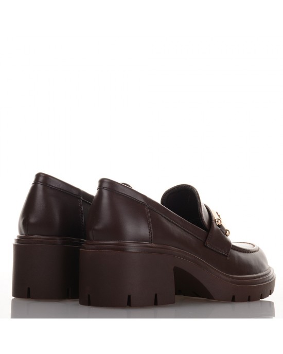 Γυναικεία Καφέ Chunky Loafers Famous