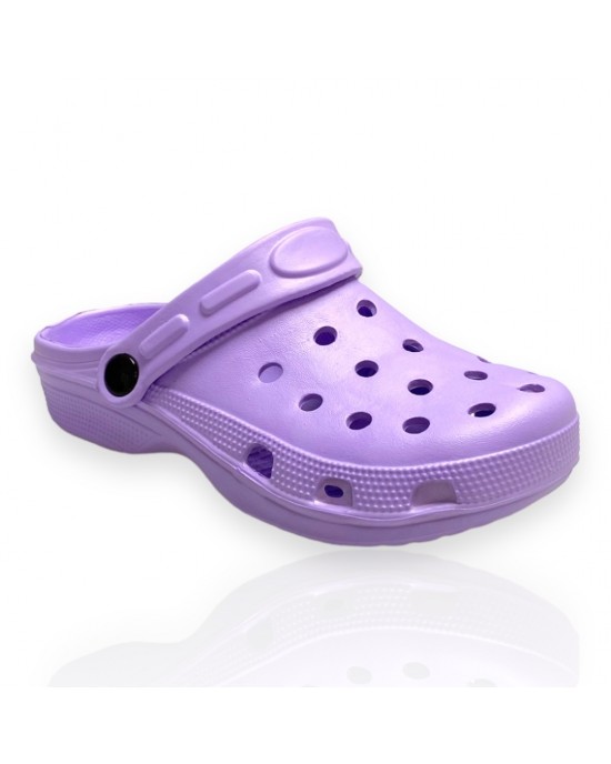 Γυναικεία crocs σε μωβ χρώμα Famous