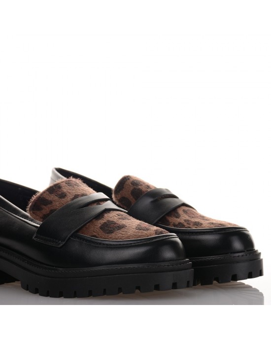 Chunky Loafers με Animal Print Famous