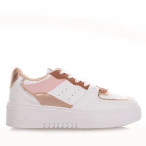 Γυναικεία Άσπρα/Ροζ Sneakers Famous