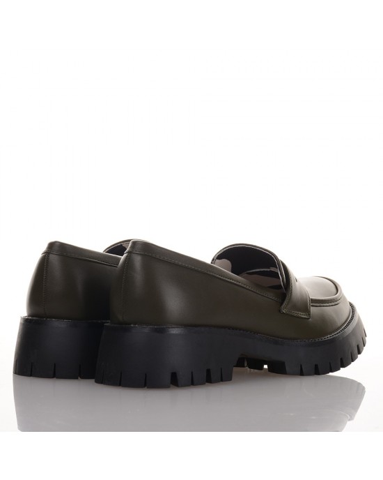 Γυναικεία Πράσινα Chunky Loafers Famous