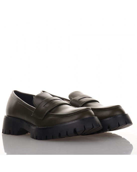 Γυναικεία Πράσινα Chunky Loafers Famous