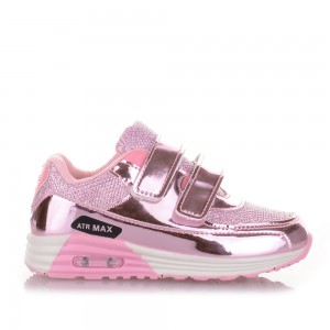 Παιδικά sneakers σε ροζ χρώμα Famous